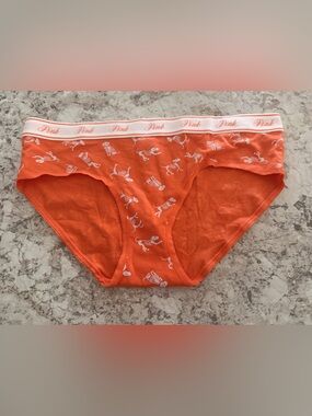 VS PINK HALLOWEEN PANTY Skeleton Dog Large Hipster Hiphugger  NWT